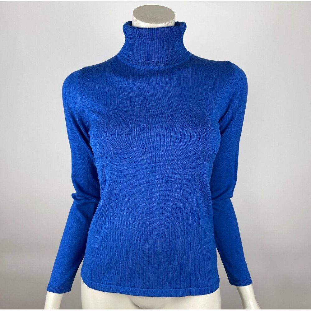August Silk Turtleneck Pullover Women S NWT Washable Stretch‎ Sweater Knit Top